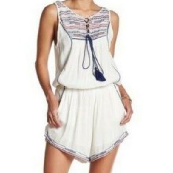 NWT RAGA Amalia Sleeveless Tassel Romper Size Xs - Picture 1 of 7